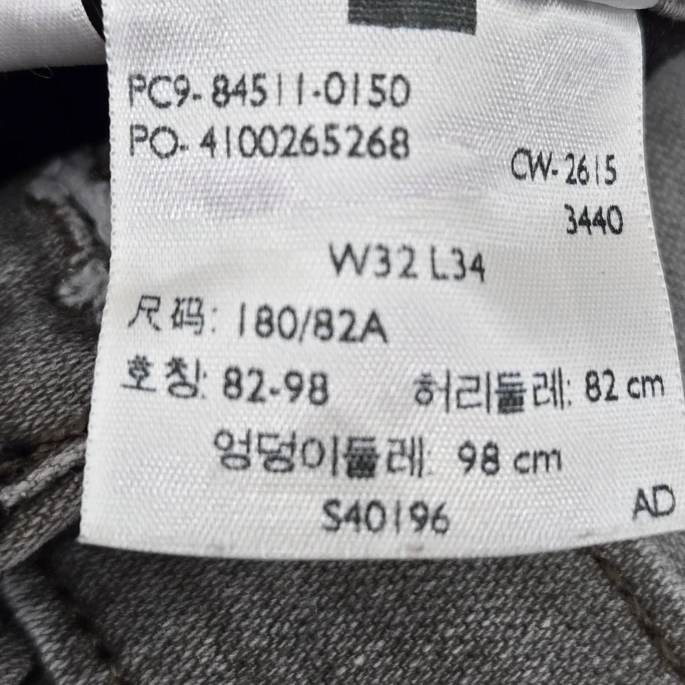 Levi's 511 Men Jeans 32X34 Gray Denim Slim Fit  32